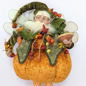 Mark Roberts Thanksgiving Pumpkin Pie Fairy LARGE 20" Harvest Fall Elf Poseable